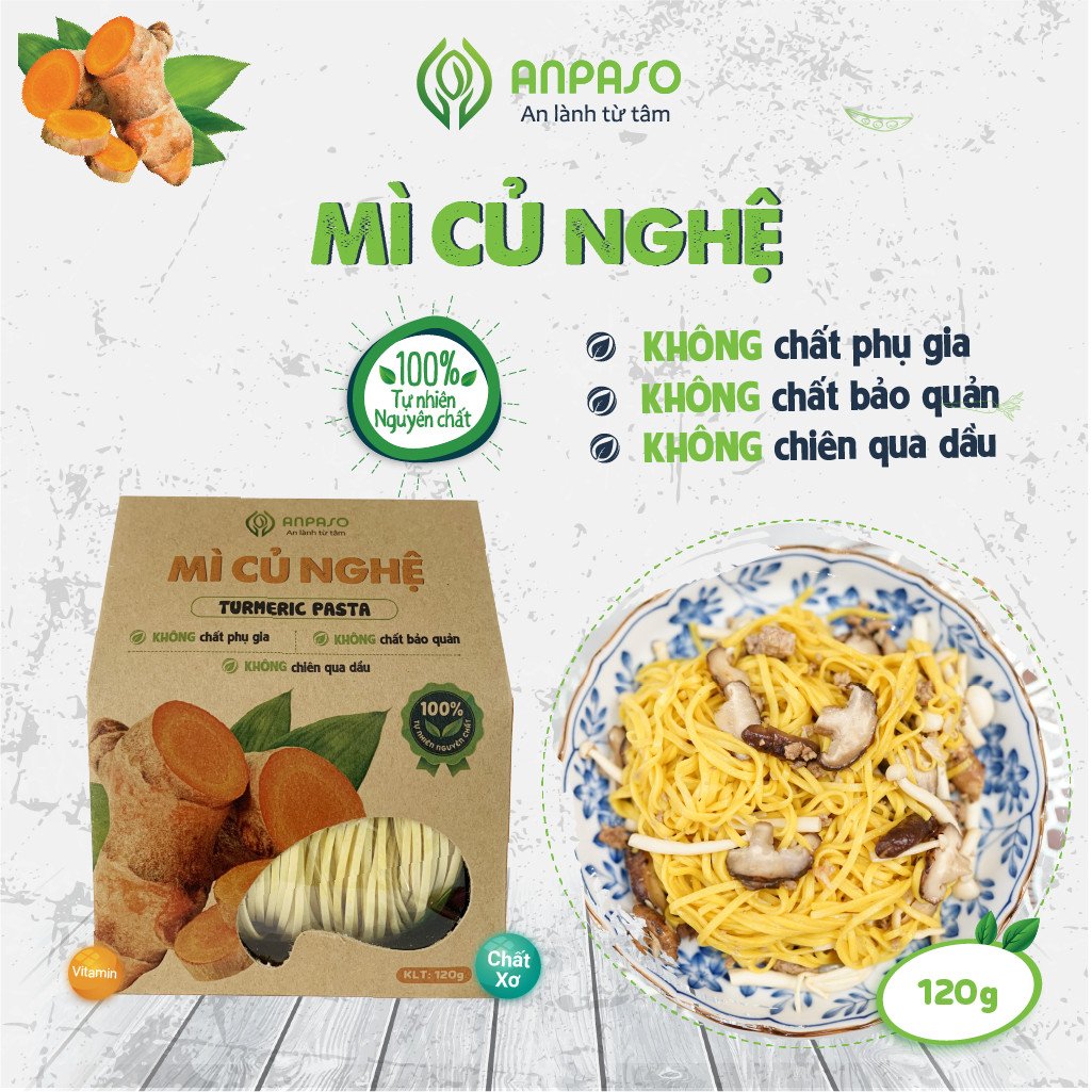 Mì Củ Nghệ Nguyên Chất 120g